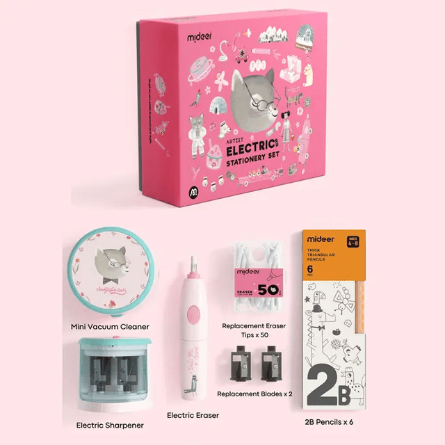 Electric Stationery Set - Pink