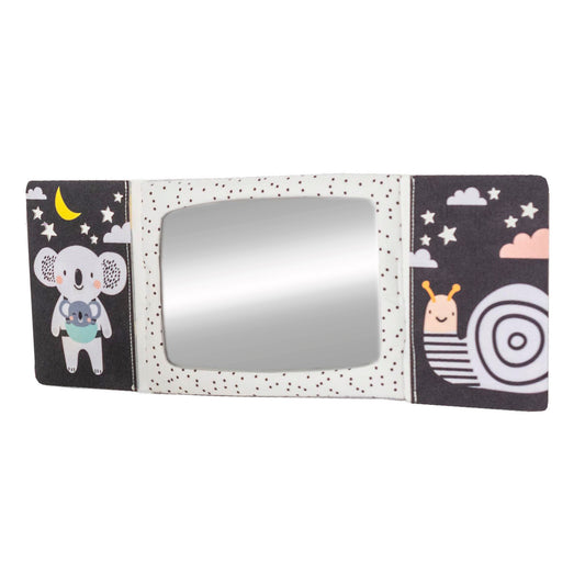 Taf Toys Tummy-Time Baby Mirror Book | High Contrast Sensory Toy, 0M+