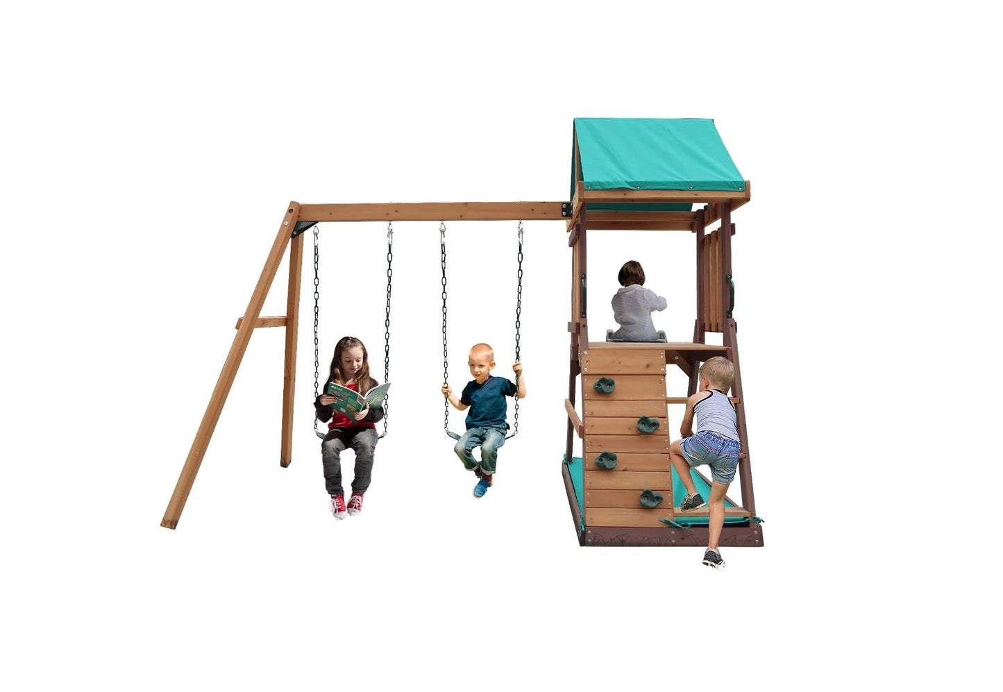 Mountpeak - Matterhorn Swing Set & Playhouse