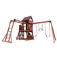 Mountpeak - Vinson Massif Swing Set And Playhouse w/ Wooden Roof