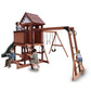 Mountpeak - Vinson Massif Swing Set And Playhouse w/ Wooden Roof
