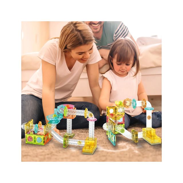 Picasso Magnetic Marble Run with Launcher 80pieces - Marah Kids