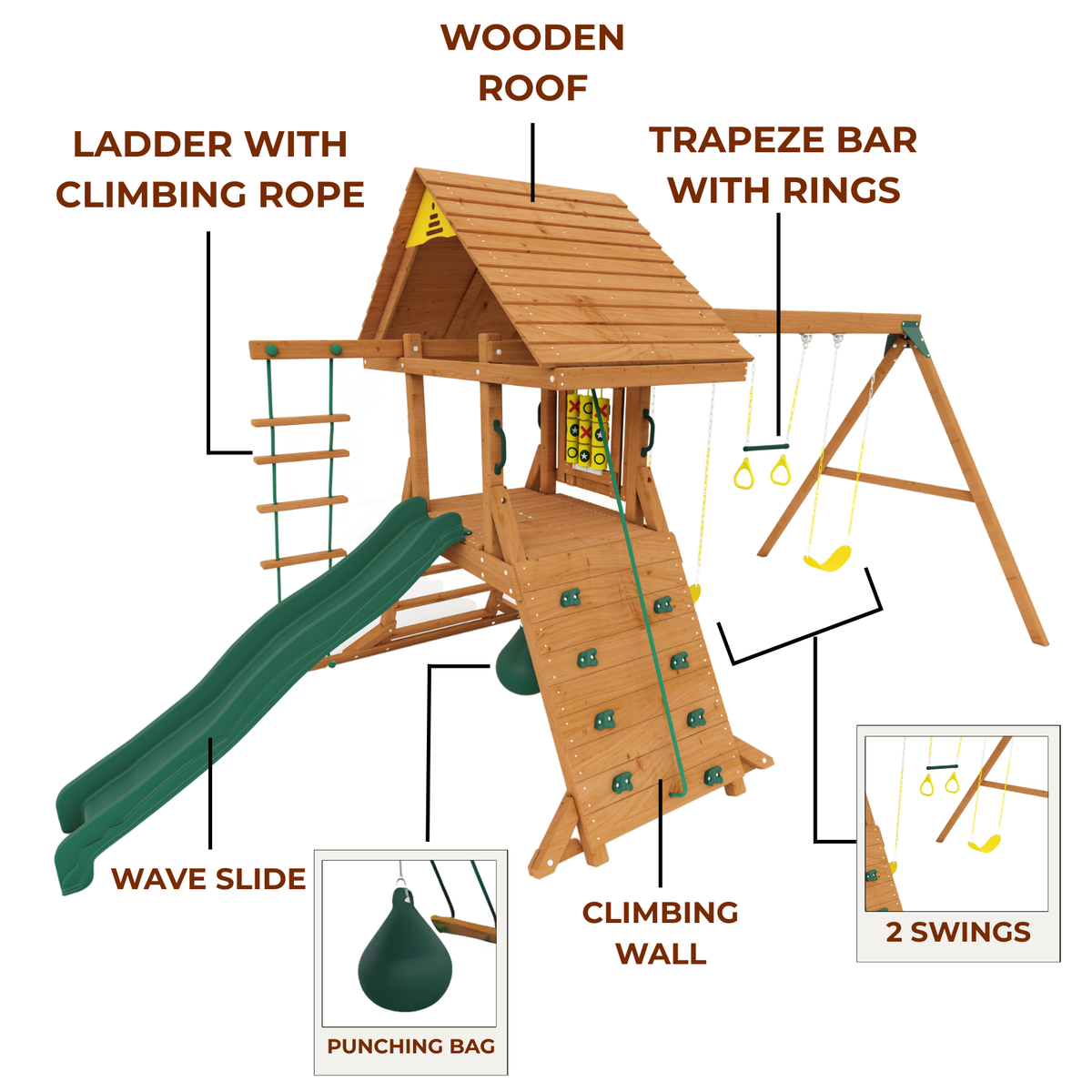 Kiddoro - Hilltop Heights Swing Set - image 14