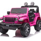 JEEP WRANGLER RUBICON 12V RIDE - ON | 4 MOTORS | EVA WHEELS | LEATHER SEAT | PINK - Marah Kids