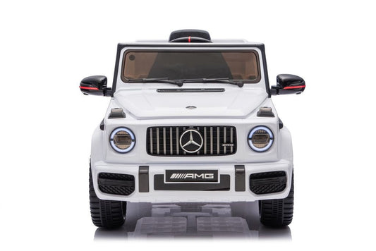 MERCEDES BENZ G63 AMG 12V RIDE - ON | 2 MOTORS | EVA WHEELS | LEATHER SEAT | WHITE - Marah Kids