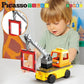 Picasso Magnetic Car Base Crank, Dump with Ladder 3in1 15 - pieces - Marah Kids