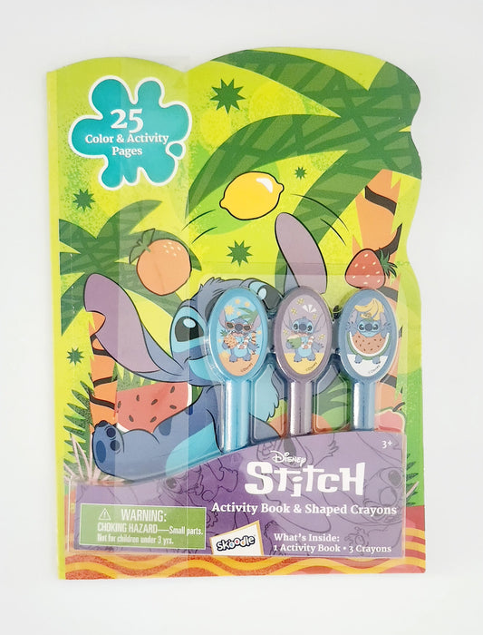 Disney Stitch Activity Book And Shaped Crayons