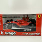 نموذج مصبوب لسيارة فيراري SF-23 رقم 16 من Bburago مقاس 1/43 مع خوذة لسيارة فورمولا 1 تشارلز ليكلير F1 (2023)