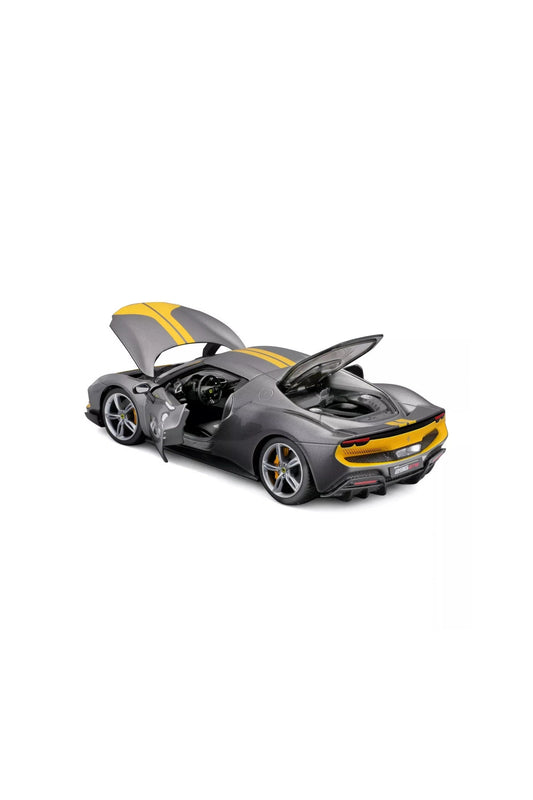 Bburago Ferrari 296 GTB Assetto Fiorano Grey Diecast Model