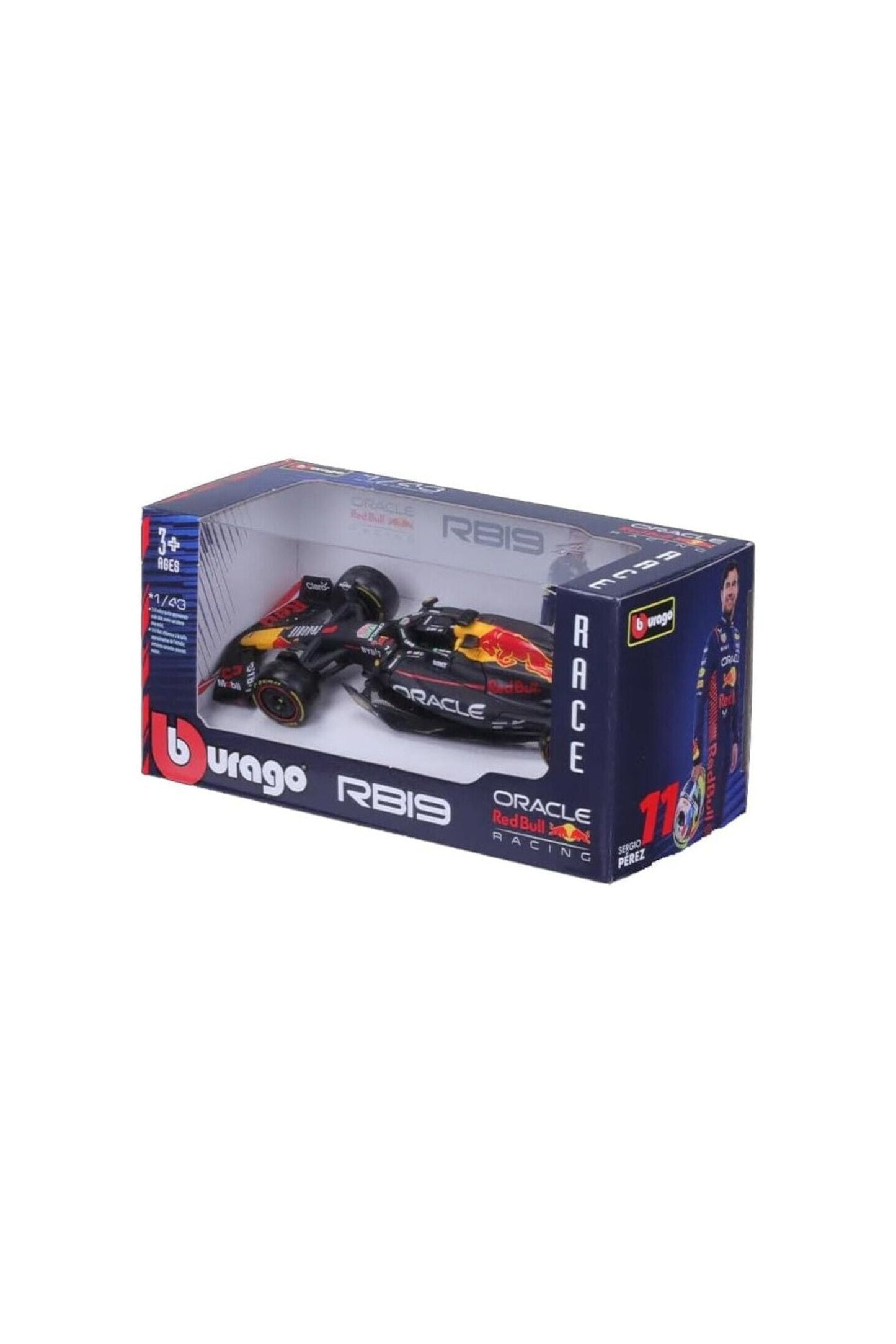 سيارة مصبوبة بمقياس رقم 1 من طراز Bburago 18-38082 Red Bull Racing F1 RB19 Max Verstappen #1