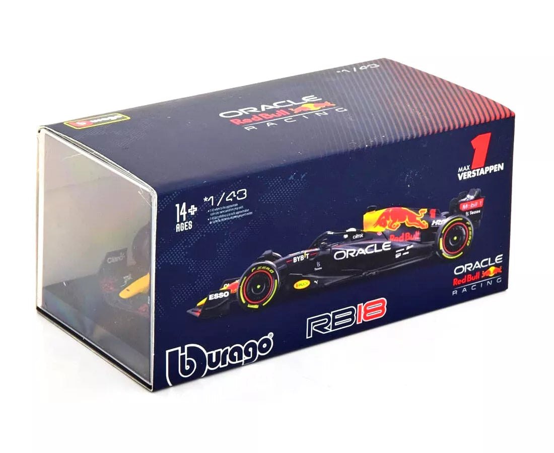 Bburago Red Bull Racing F1 RB18 Verstappen #1 (With Helmet) 1:43 Diecast Model