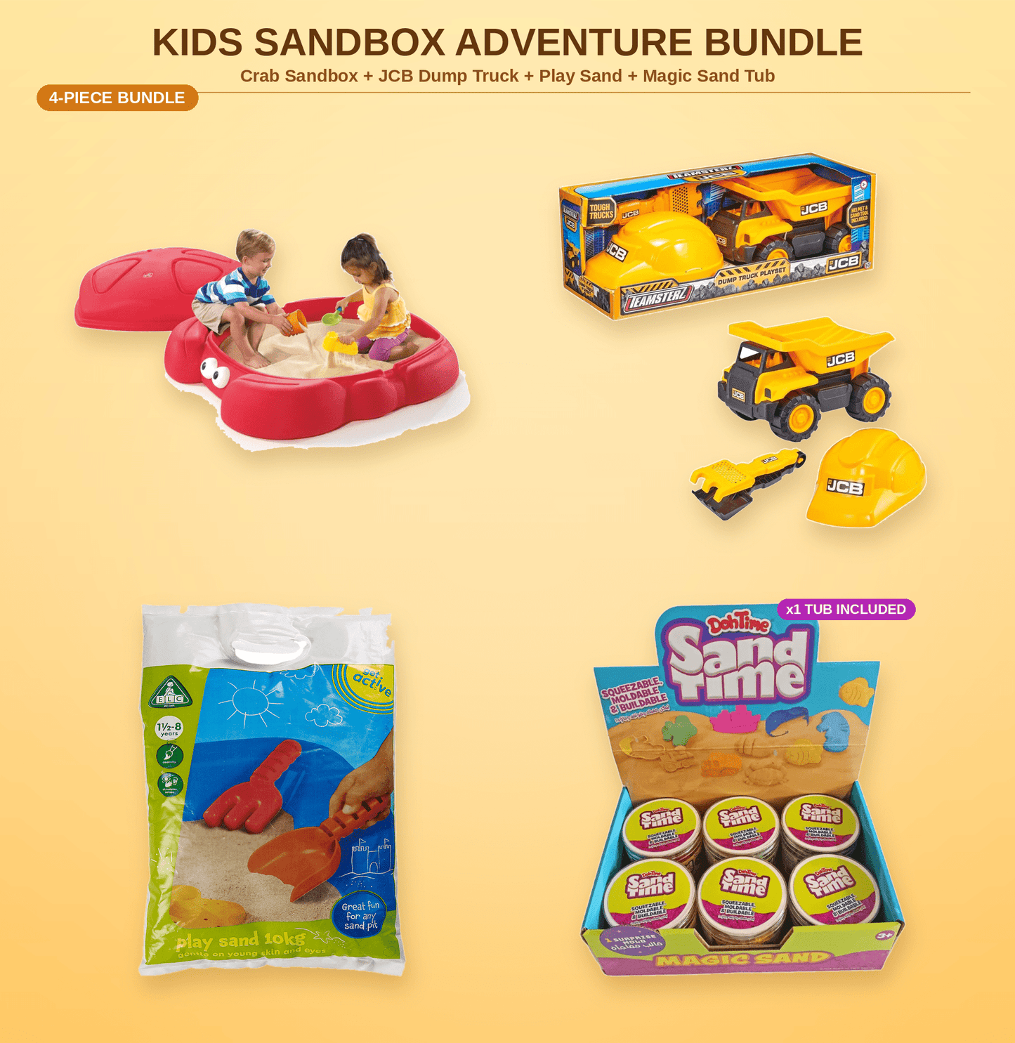 Sand & Construction Adventure Bundle | Sandbox Play Set - Marah Kids