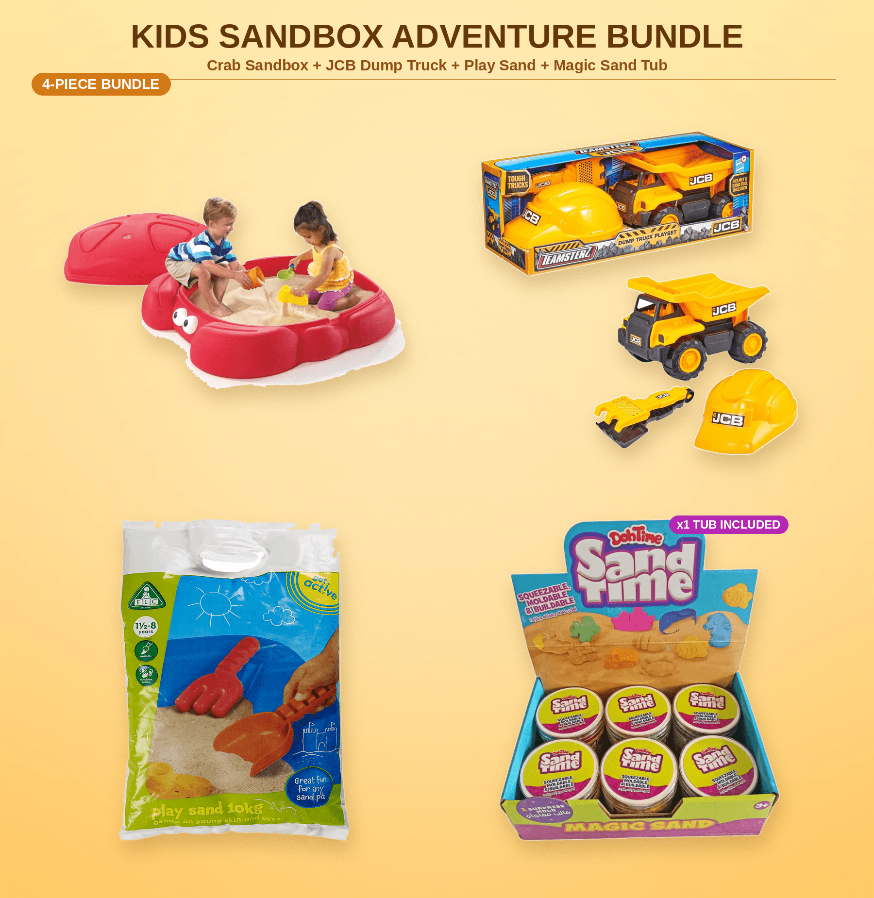Sand & Construction Adventure Bundle | Sandbox Play Set - Marah Kids