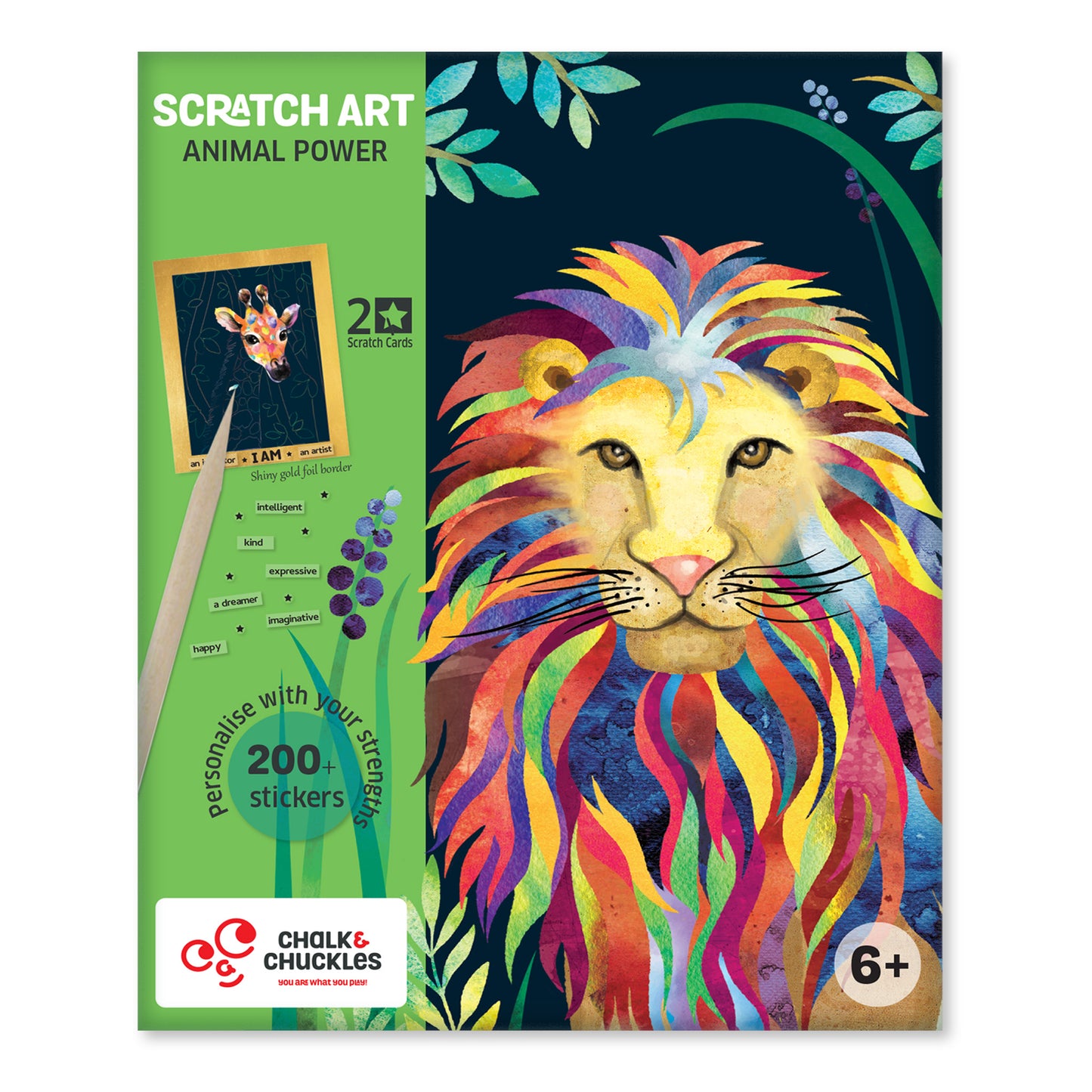 Chalk & Chuckles - Scratch Art-Animal Power