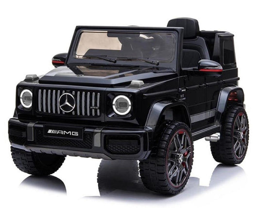 Mercedes G63 Kids Ride On Car - 2 Motor, Eva Wheels, Leather Seats (12V) Premium Version - Black