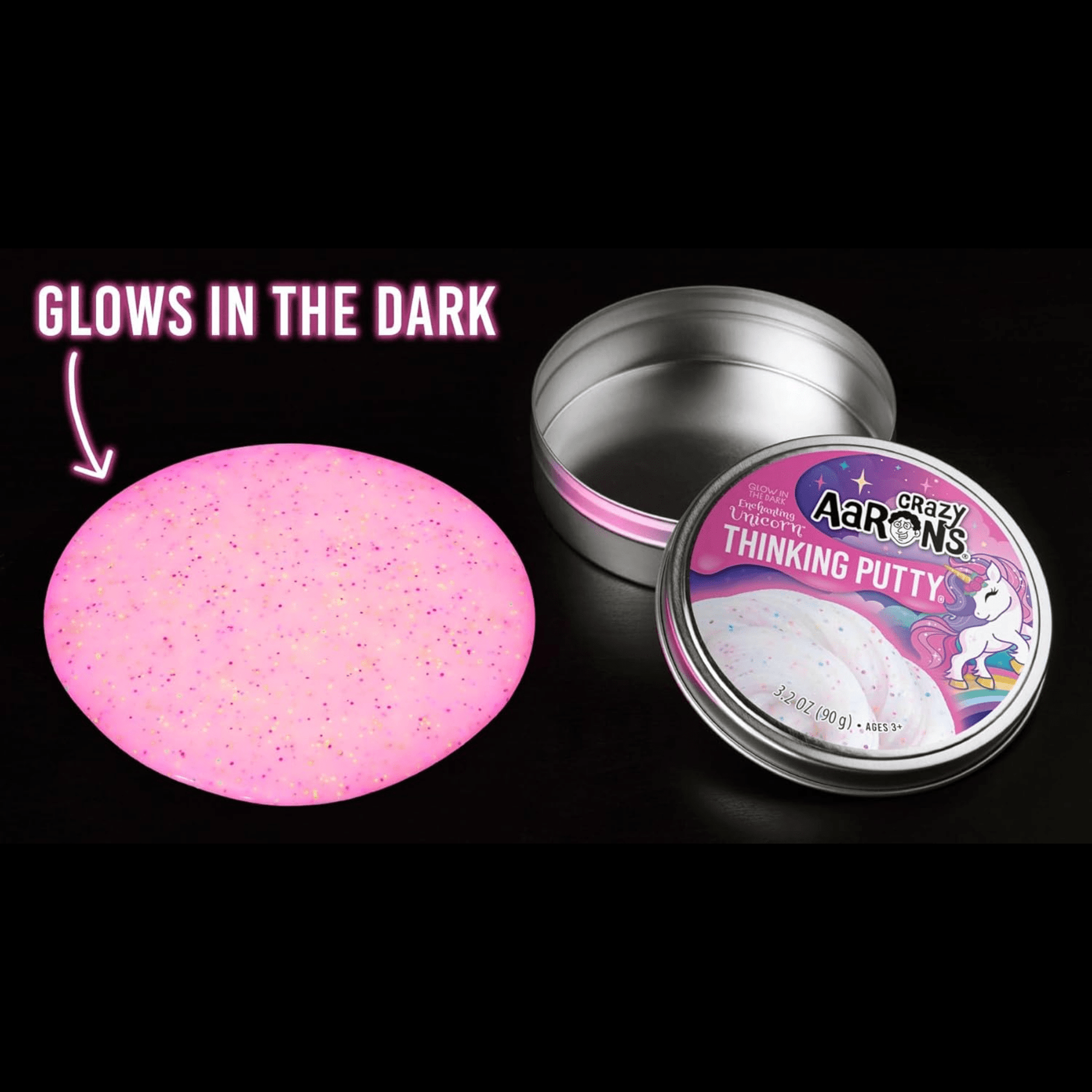 Crazy Aaron's - Enchanting Unicorn - Full Size 4" Thinking Putty Tin - Marah Kids