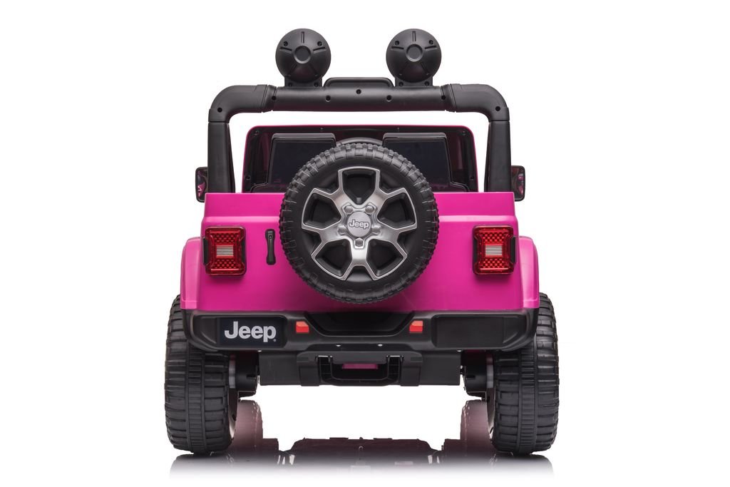 JEEP WRANGLER RUBICON 12V RIDE - ON | 4 MOTORS | EVA WHEELS | LEATHER SEAT | PINK - Marah Kids
