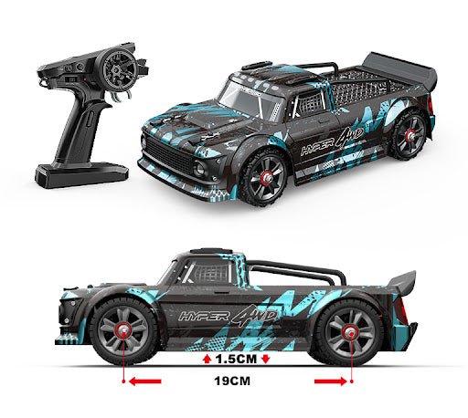MJX – Brushless RC Hobby Grade Truck 2S Battery | High Speed, 2.4Ghz Remote Control | 1:14 Scale Radio Controlled Off - roader Electronic Monster R/C Truck | RTR, All Terrain - Blue - Marah Kids