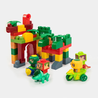 Happy Line - Build Me Up Maxi Dino Park Playset 53 Pieces - Marah Kids