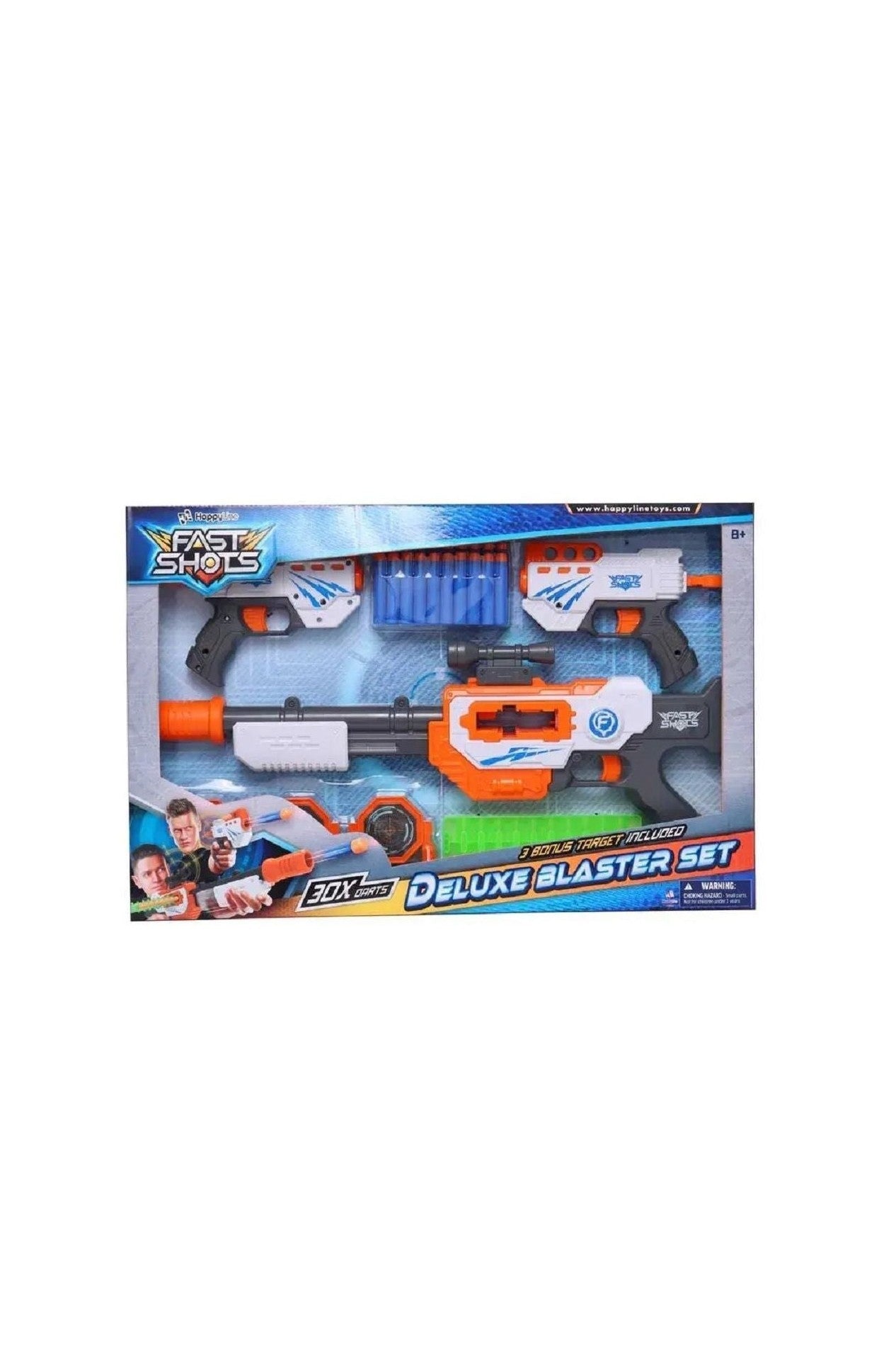 Happy Line - لعبة Fast Shot 3 Gun مع 30 سهمًا و3 أهداف