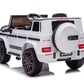 MERCEDES BENZ G63 AMG 12V RIDE - ON | 2 MOTORS | EVA WHEELS | LEATHER SEAT | WHITE - Marah Kids