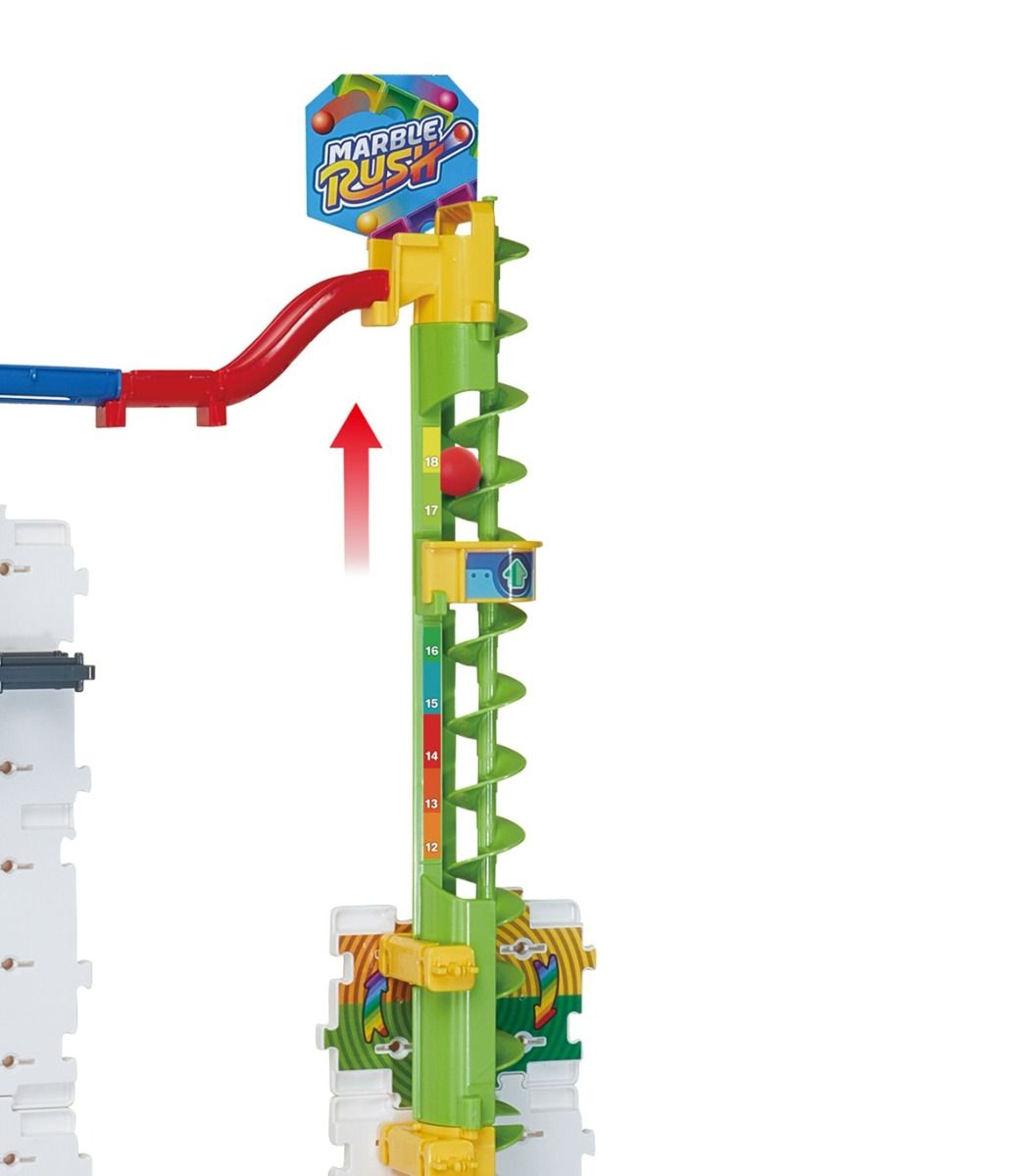 VTech Marble Rush Free Fall Vertical Set with Motorized Lift, 84 Pieces & 10 Marbles - Marah Kids