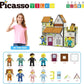 Picasso Magnetic Tiles Homestead Family Theme 65 - pieces - Marah Kids