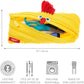ZIPIT - Animals Pencil Case for Kids, Holds Up to 30 Pens, Machine Washable, Made of One Long Zipper! (Chicken) - Marah Kids