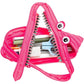 ZIPIT - Monster Pencil Case for Girls, Holds Up to 30 Pens, Machine Washable, Made of One Long Zipper! (Pink) - Marah Kids